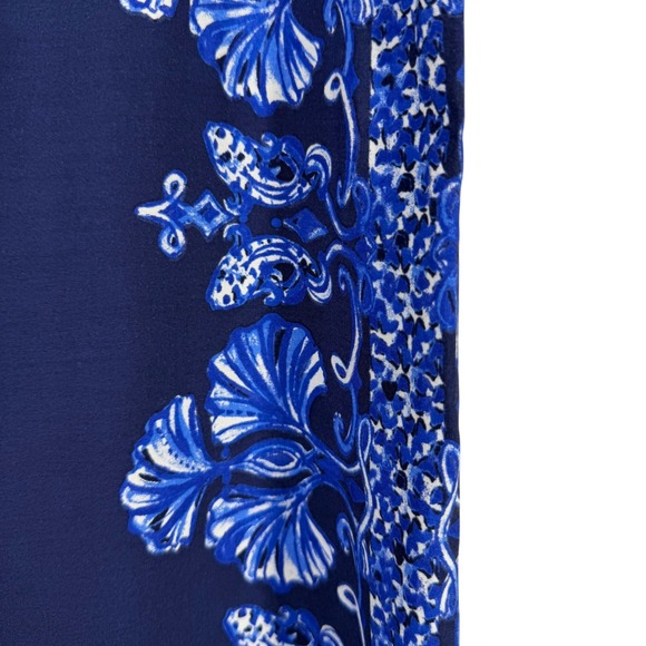 Lilly Pulitzer Bal Harbour Palazzo Pants Navy Shell Me Something Floral Large - Picture 6 of 15